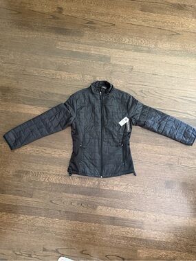 bBurnside Black Quilted Packable Jacket NWT